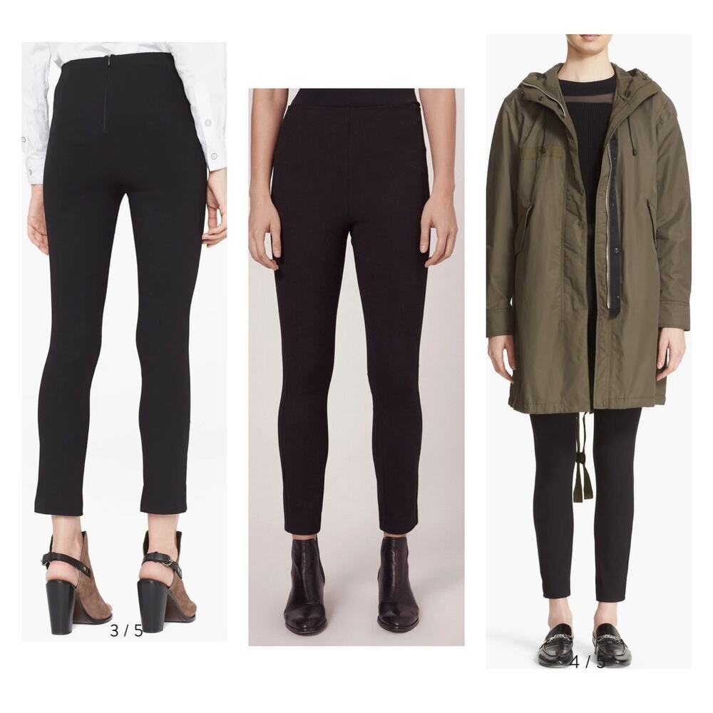 Rag & Bone Simone slim ankle pants  black minimalist office everyday artsy sz 2